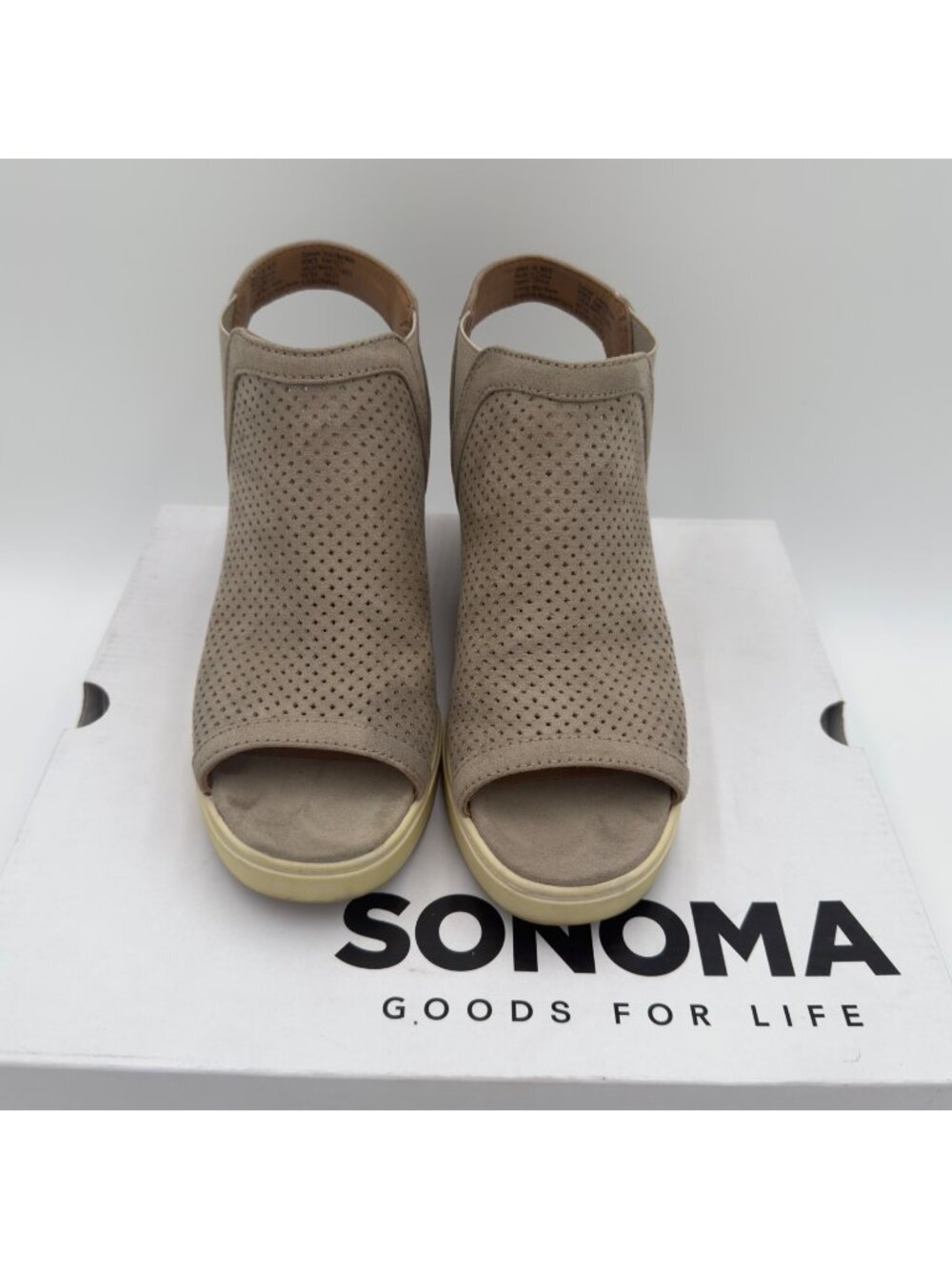 Sonoma Goods For Life Great White Women's Wedge Sneakers Light Gray Size 6M